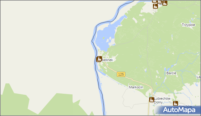 mapa Bielinek, Bielinek na mapie Targeo