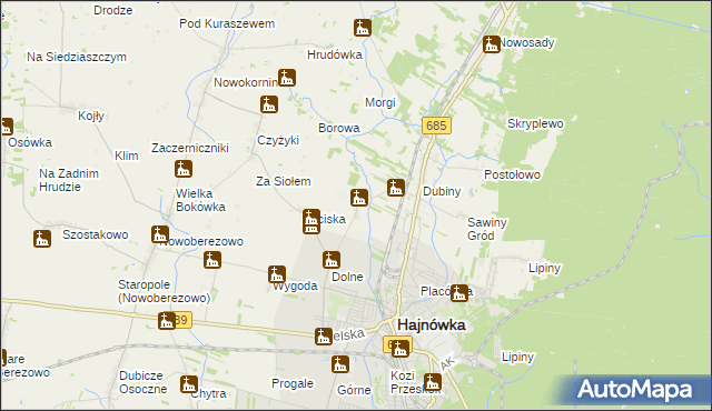 mapa Bielszczyzna, Bielszczyzna na mapie Targeo