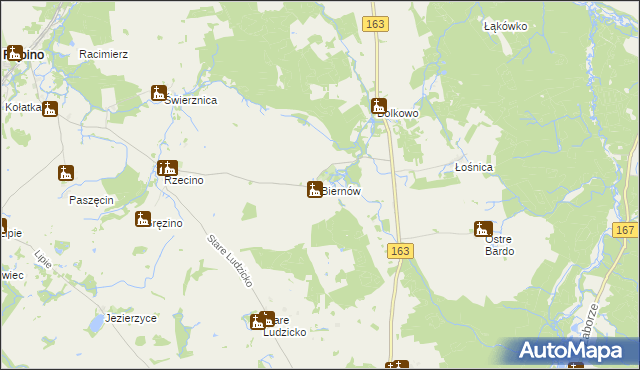 mapa Biernów, Biernów na mapie Targeo