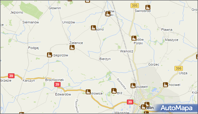 mapa Bierzyn gmina Strzelin, Bierzyn gmina Strzelin na mapie Targeo