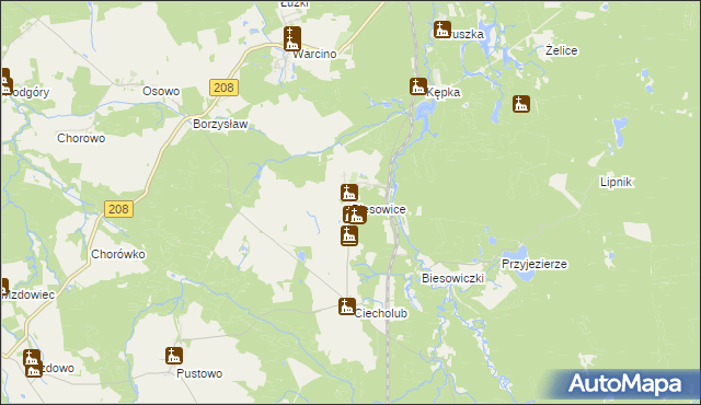 mapa Biesowice, Biesowice na mapie Targeo