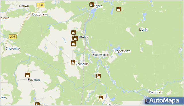 mapa Biesowiczki, Biesowiczki na mapie Targeo