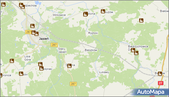 mapa Bieszków, Bieszków na mapie Targeo