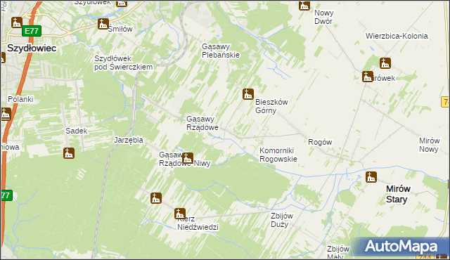 mapa Bieszków Dolny, Bieszków Dolny na mapie Targeo