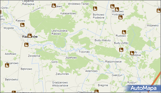 mapa Bieżany, Bieżany na mapie Targeo