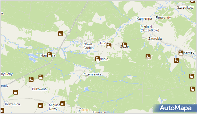 mapa Bihale, Bihale na mapie Targeo