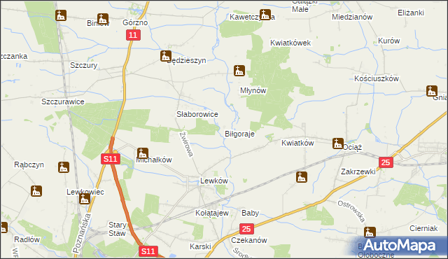 mapa Biłgoraje, Biłgoraje na mapie Targeo