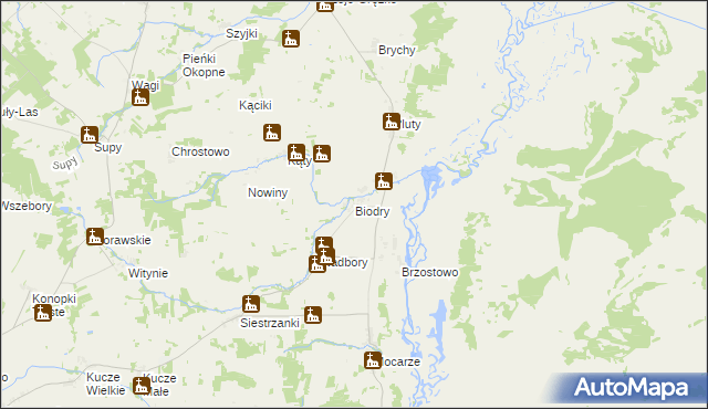 mapa Biodry, Biodry na mapie Targeo