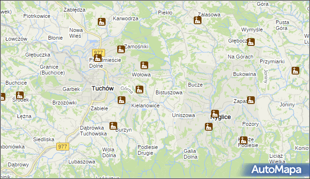 mapa Bistuszowa, Bistuszowa na mapie Targeo