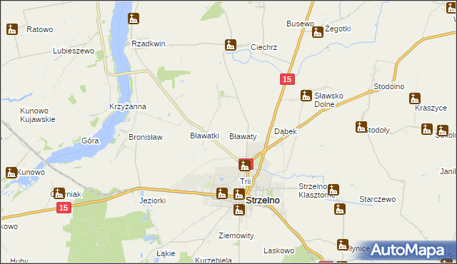 mapa Bławaty, Bławaty na mapie Targeo