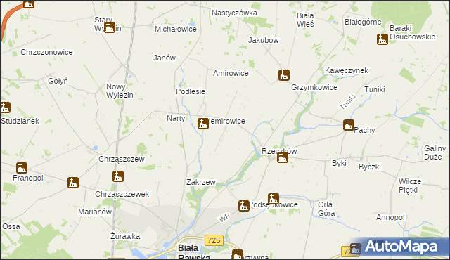 mapa Błażejewice, Błażejewice na mapie Targeo