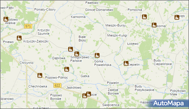 mapa Błędostowo, Błędostowo na mapie Targeo