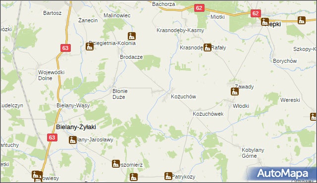 mapa Błonie Małe, Błonie Małe na mapie Targeo