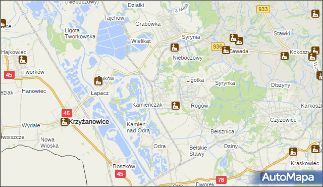 mapa Bluszczów, Bluszczów na mapie Targeo