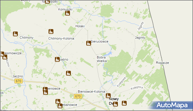 mapa Bobra Wielka, Bobra Wielka na mapie Targeo