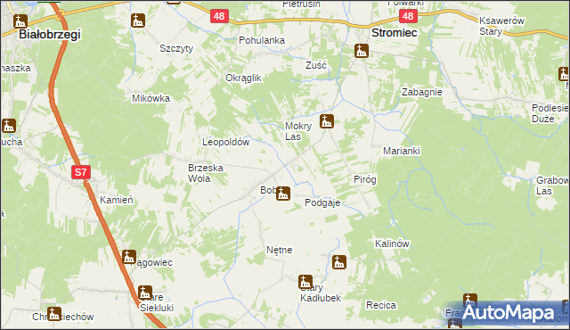 mapa Bobrek-Kolonia, Bobrek-Kolonia na mapie Targeo