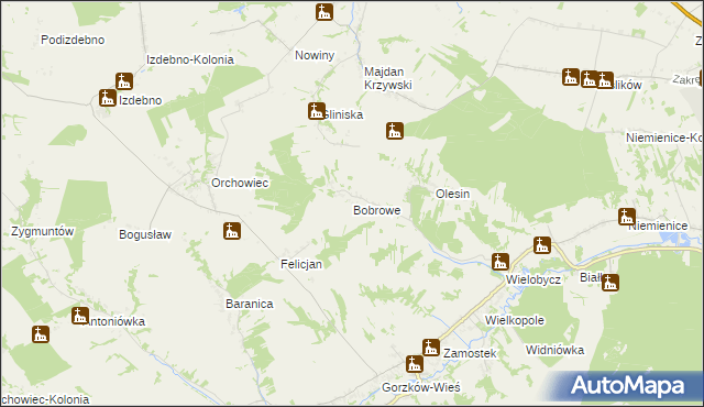 mapa Bobrowe, Bobrowe na mapie Targeo