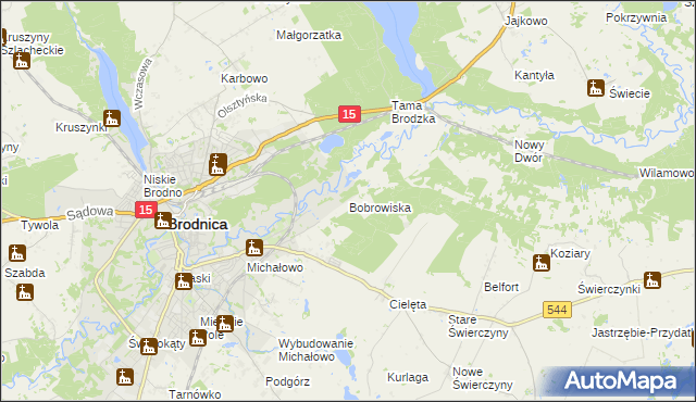 mapa Bobrowiska, Bobrowiska na mapie Targeo