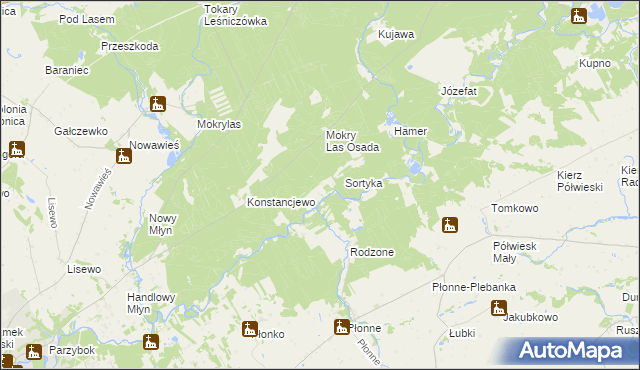 mapa Bobrowisko gmina Golub-Dobrzyń, Bobrowisko gmina Golub-Dobrzyń na mapie Targeo