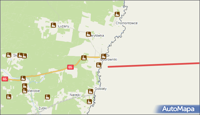 mapa Bobrowniki gmina Gródek, Bobrowniki gmina Gródek na mapie Targeo