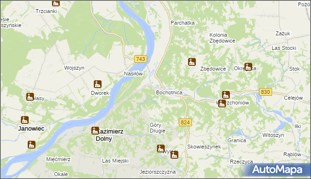 mapa Bochotnica, Bochotnica na mapie Targeo