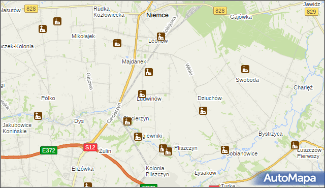 mapa Boduszyn, Boduszyn na mapie Targeo