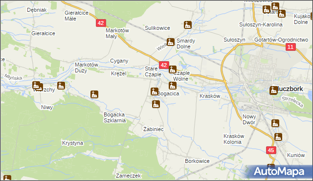 mapa Bogacica, Bogacica na mapie Targeo