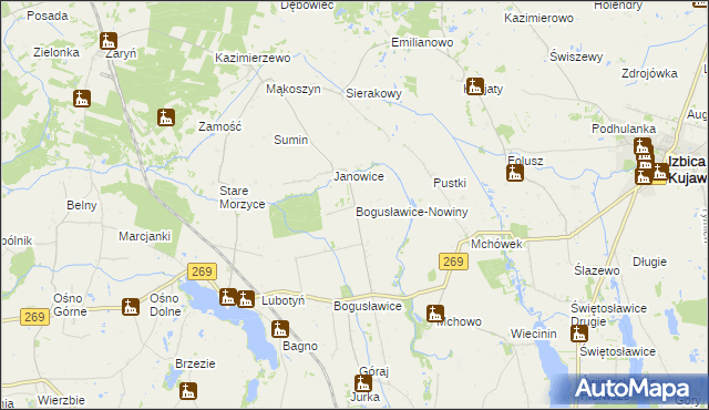 mapa Bogusławice-Nowiny, Bogusławice-Nowiny na mapie Targeo