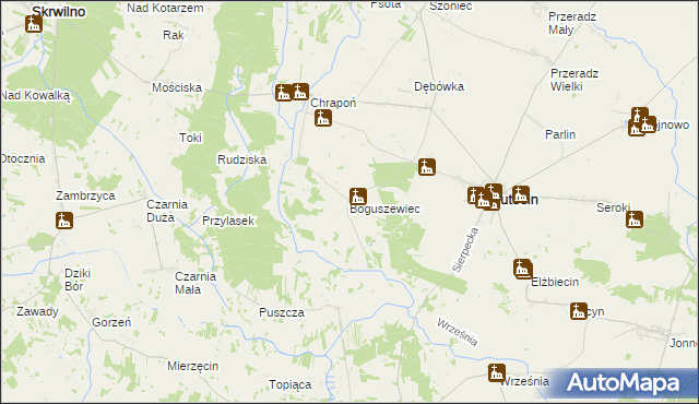 mapa Boguszewiec, Boguszewiec na mapie Targeo