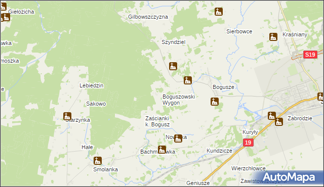 mapa Boguszowski Wygon, Boguszowski Wygon na mapie Targeo