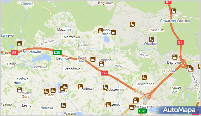 mapa Bojano, Bojano na mapie Targeo