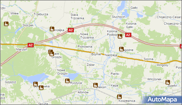 mapa Bojmie, Bojmie na mapie Targeo