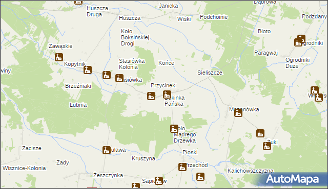 mapa Bokinka Pańska, Bokinka Pańska na mapie Targeo