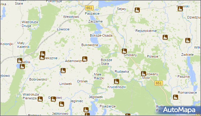 mapa Boksze Stare, Boksze Stare na mapie Targeo