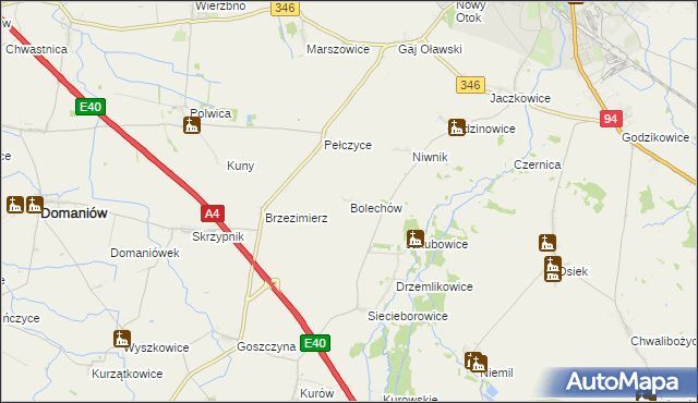 mapa Bolechów, Bolechów na mapie Targeo