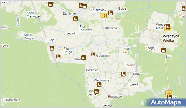 mapa Bór Zapilski, Bór Zapilski na mapie Targeo