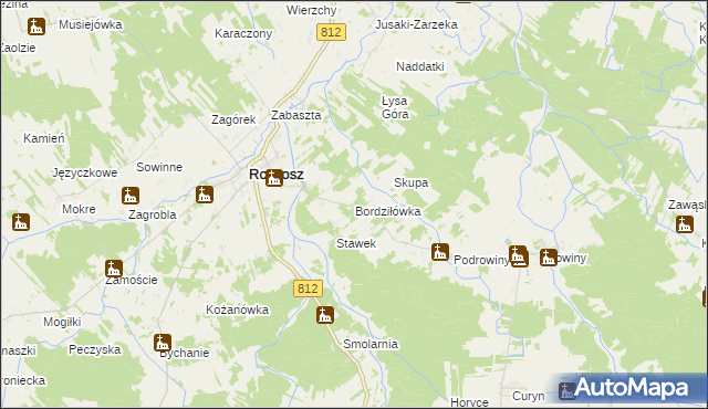 mapa Bordziłówka, Bordziłówka na mapie Targeo