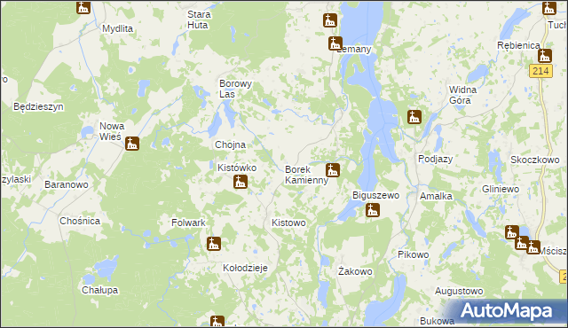 mapa Borek Kamienny, Borek Kamienny na mapie Targeo
