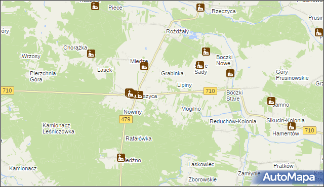 mapa Borek Lipiński, Borek Lipiński na mapie Targeo