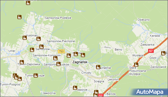 mapa Borowa Góra gmina Zagnańsk, Borowa Góra gmina Zagnańsk na mapie Targeo