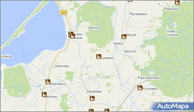 mapa Boryszewo, Boryszewo na mapie Targeo