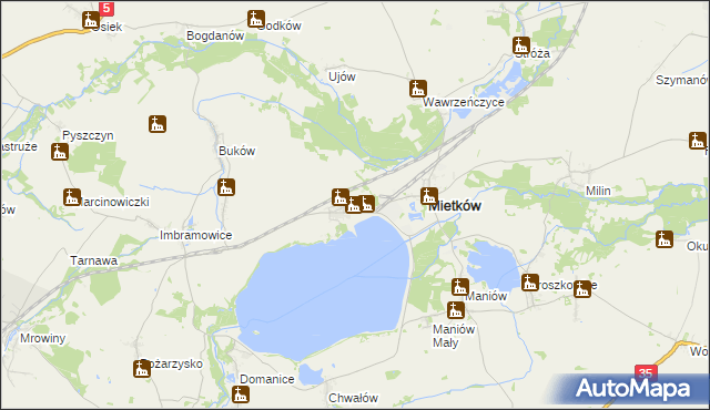 mapa Borzygniew, Borzygniew na mapie Targeo