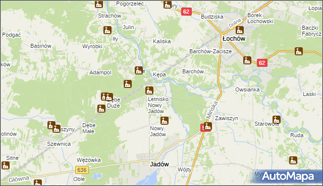 mapa Borzymy gmina Jadów, Borzymy gmina Jadów na mapie Targeo