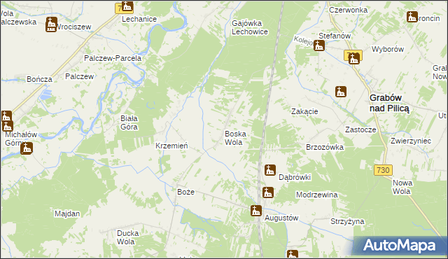 mapa Boska Wola, Boska Wola na mapie Targeo