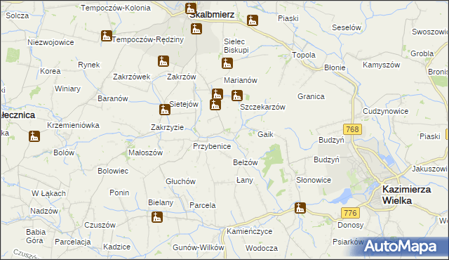 mapa Boszczynek, Boszczynek na mapie Targeo