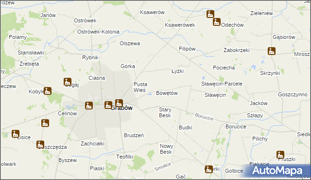 mapa Bowętów, Bowętów na mapie Targeo