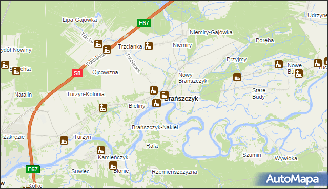 mapa Brańszczyk, Brańszczyk na mapie Targeo