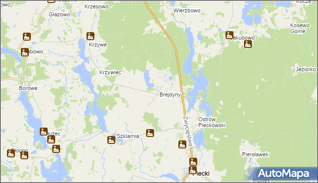 mapa Brejdyny, Brejdyny na mapie Targeo