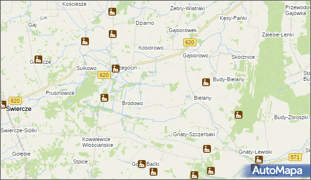 mapa Brodowo-Wity, Brodowo-Wity na mapie Targeo