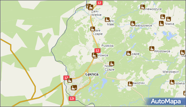 mapa Bronowice gmina Trzebiel, Bronowice gmina Trzebiel na mapie Targeo